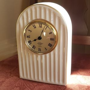 Lenox Quartz Clock 7" Fine Bone China Mantle